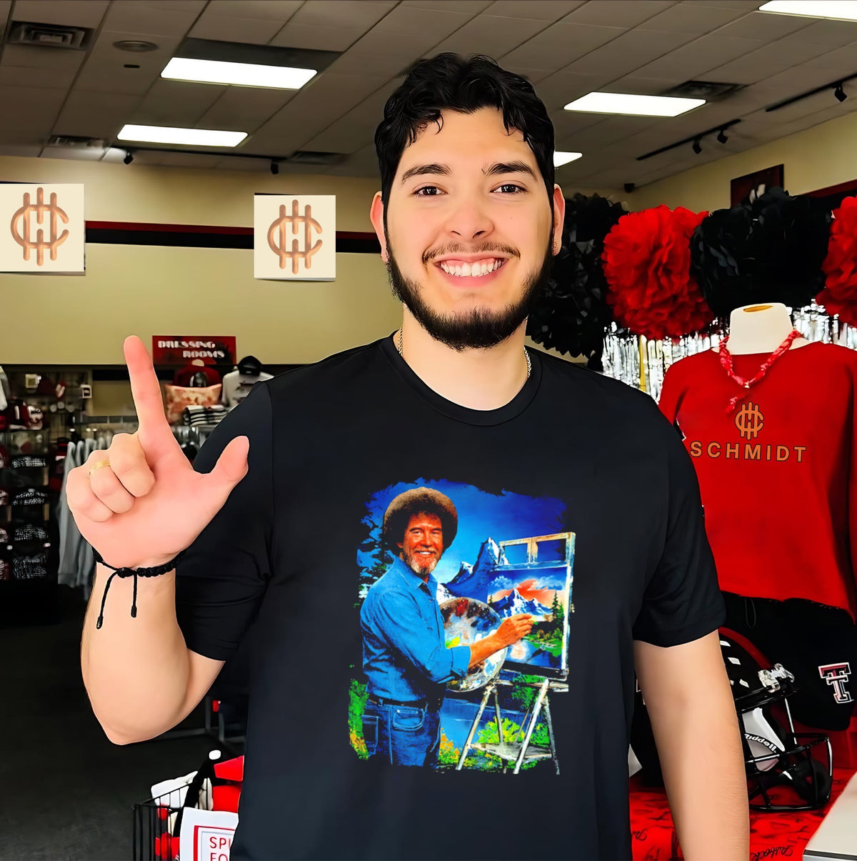 Bob Ross painting landscape painter artist shirt