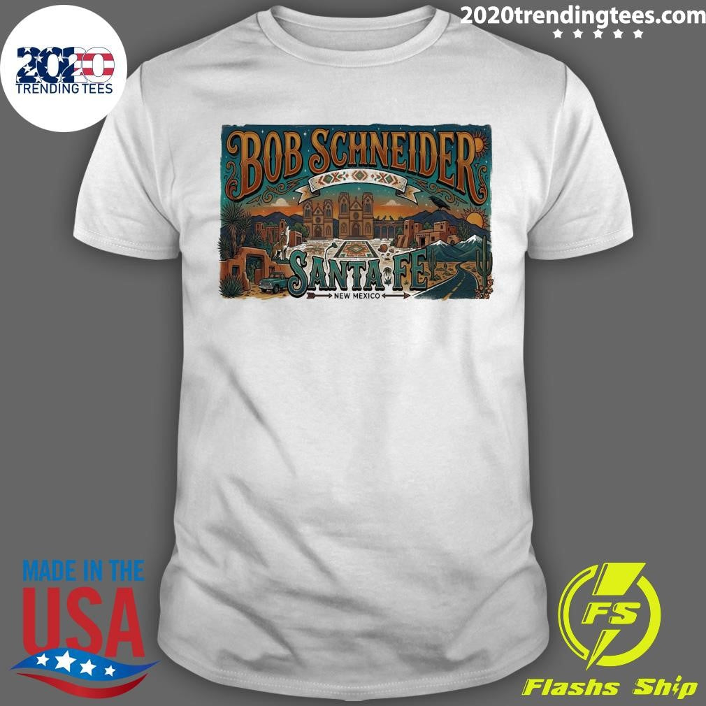 Bob Schneider June 4 2026 Santa Fe Railyard Plaza in Santa Fe New Mexico Shirt