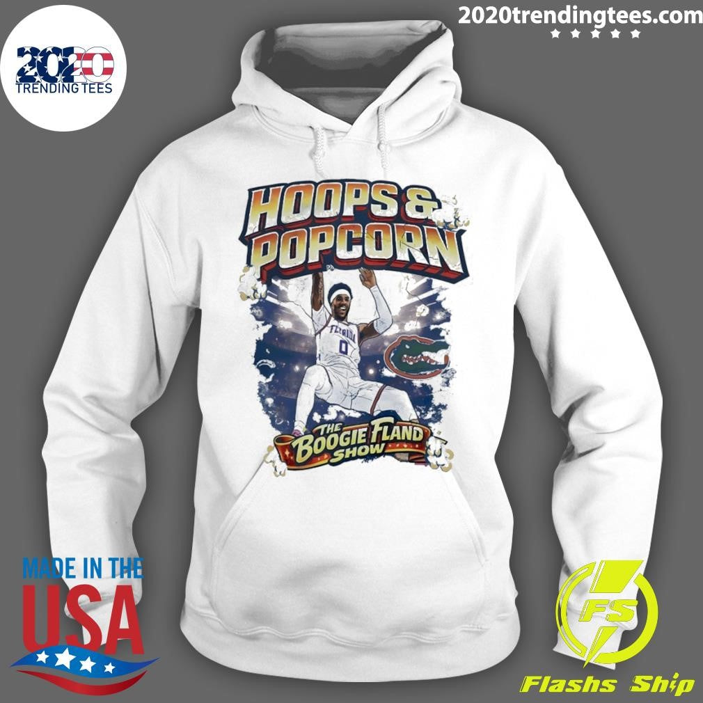 Boogie Fland Florida Gators Basketball Hoops And Popcorn The Boogie Fland Show Shirt
