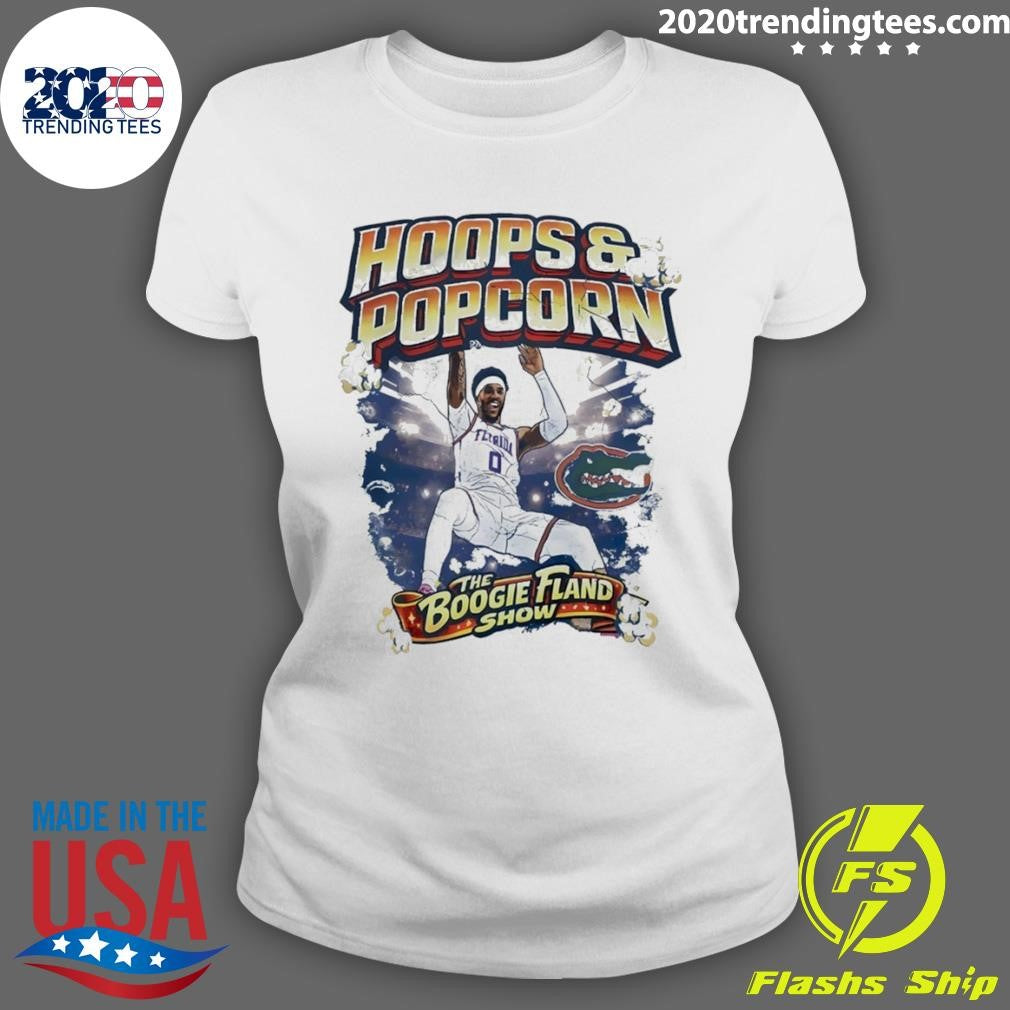 Boogie Fland Florida Gators Basketball Hoops And Popcorn The Boogie Fland Show Shirt