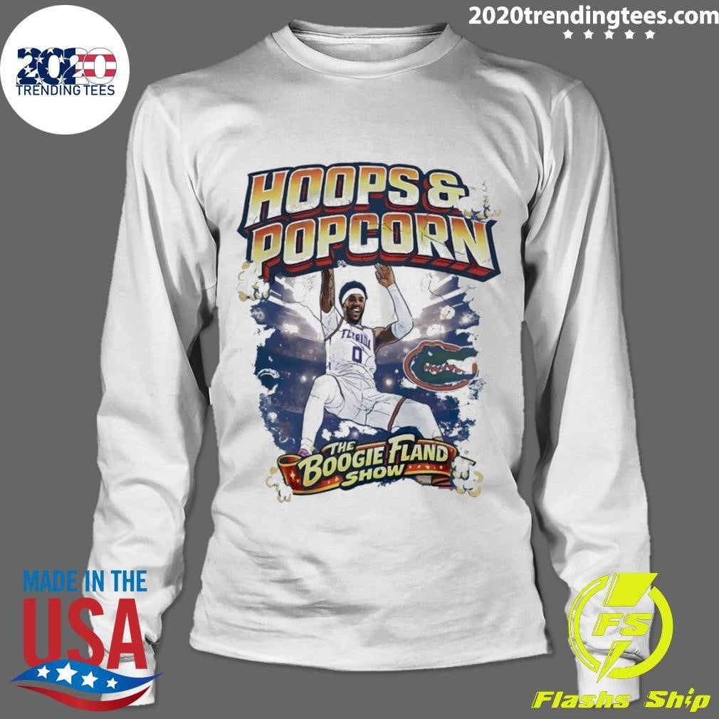 Boogie Fland Florida Gators Basketball Hoops And Popcorn The Boogie Fland Show Shirt
