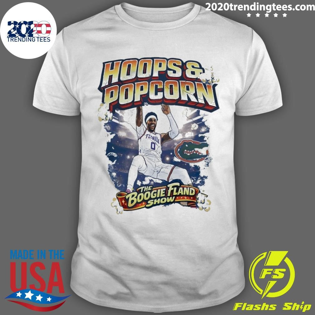 Boogie Fland Florida Gators Basketball Hoops And Popcorn The Boogie Fland Show Shirt