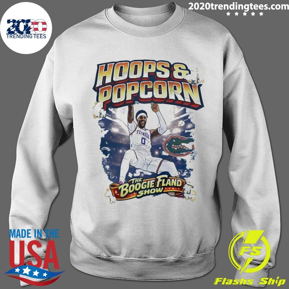 Boogie Fland Florida Gators Basketball Hoops And Popcorn The Boogie Fland Show Shirt
