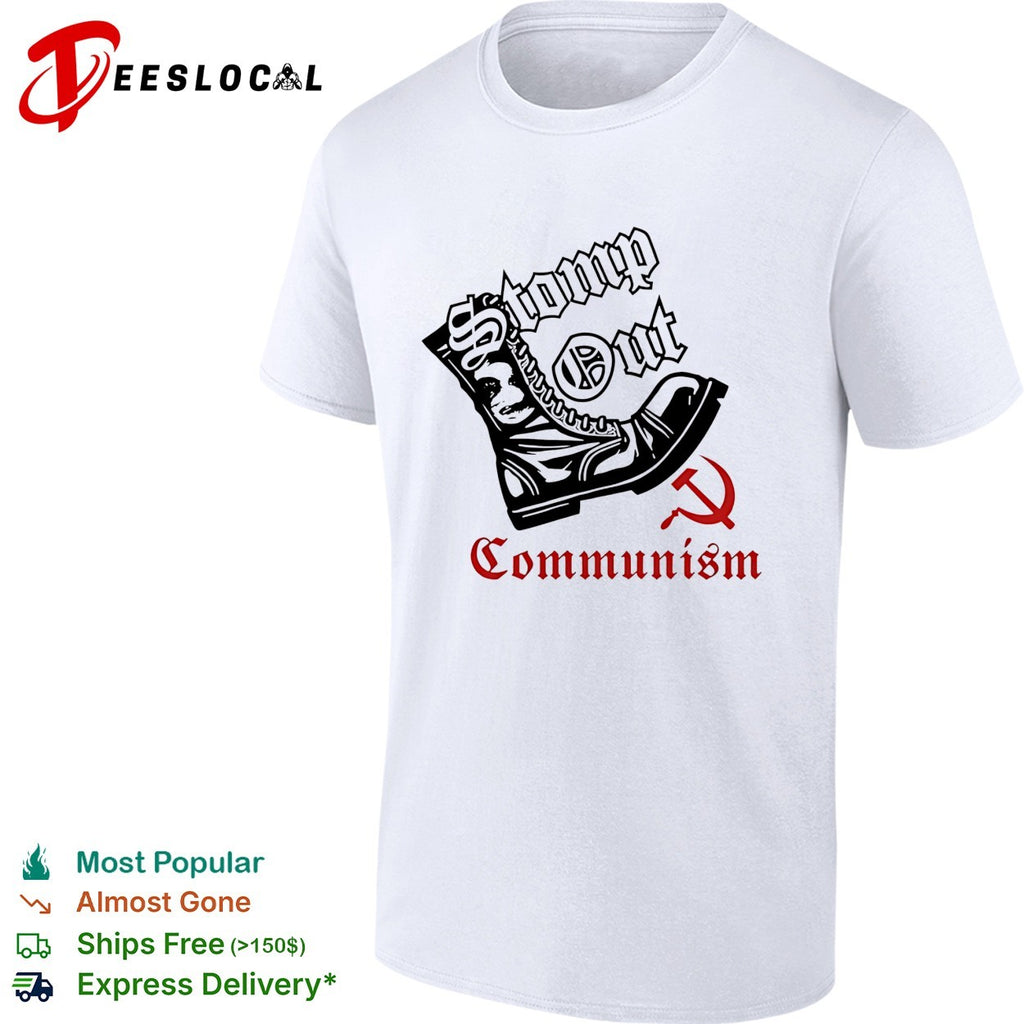 Boots Stomp out communism vintage shirt