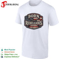 Born Rebellious American Flag and Musket Patriotic shirt