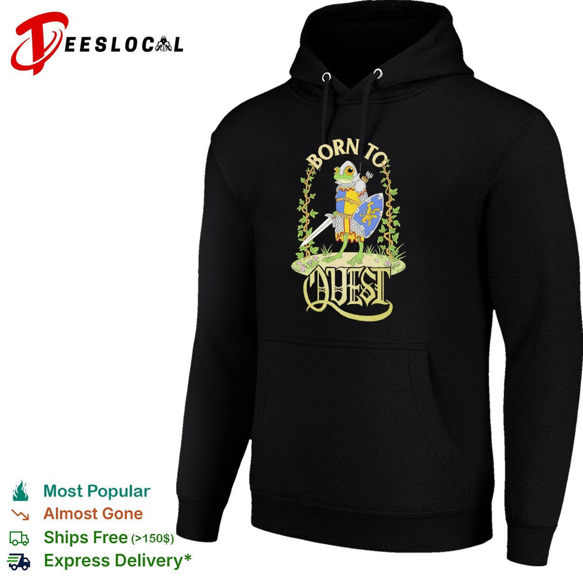 Born to Quest Frog Knight Fantasy Medieval Warrior Medieval Fantasy Action shirt