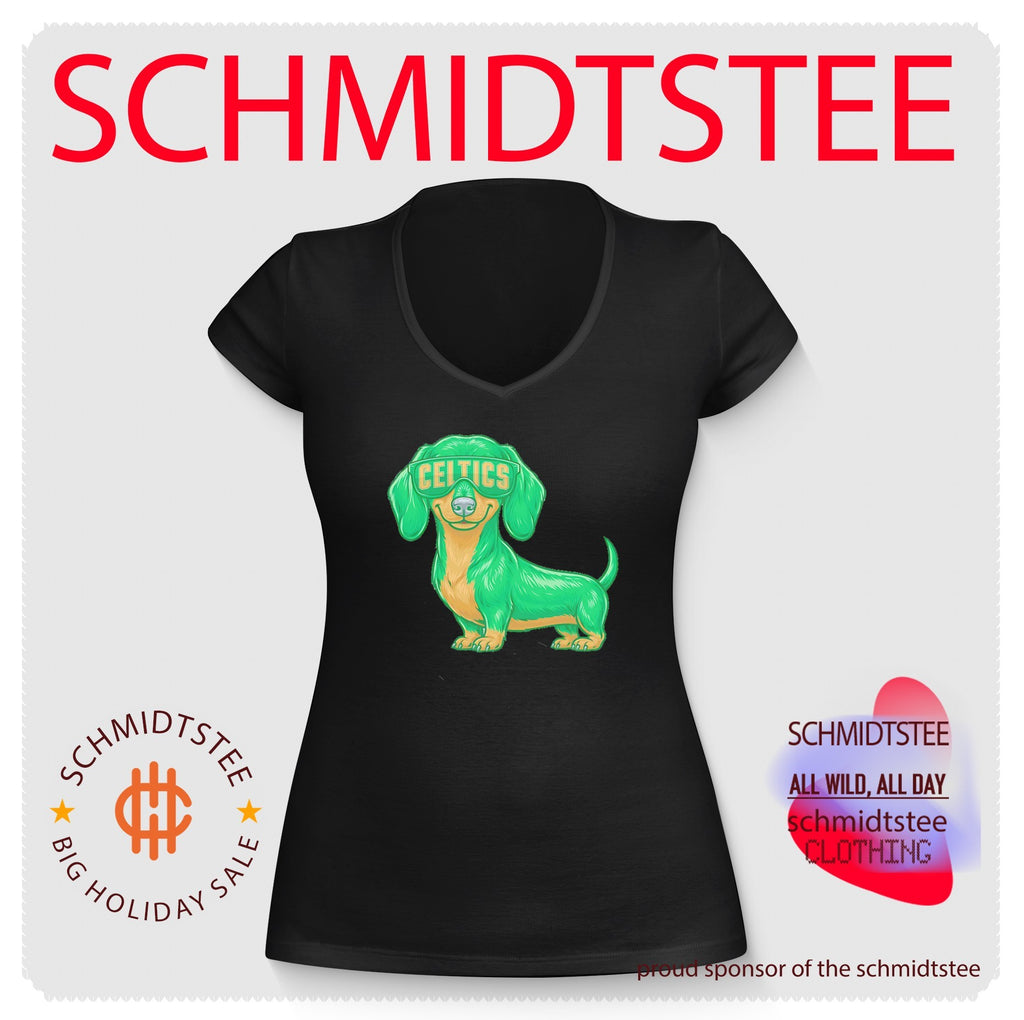 Boston Celtics Dachshund Dog cartoon shirt
