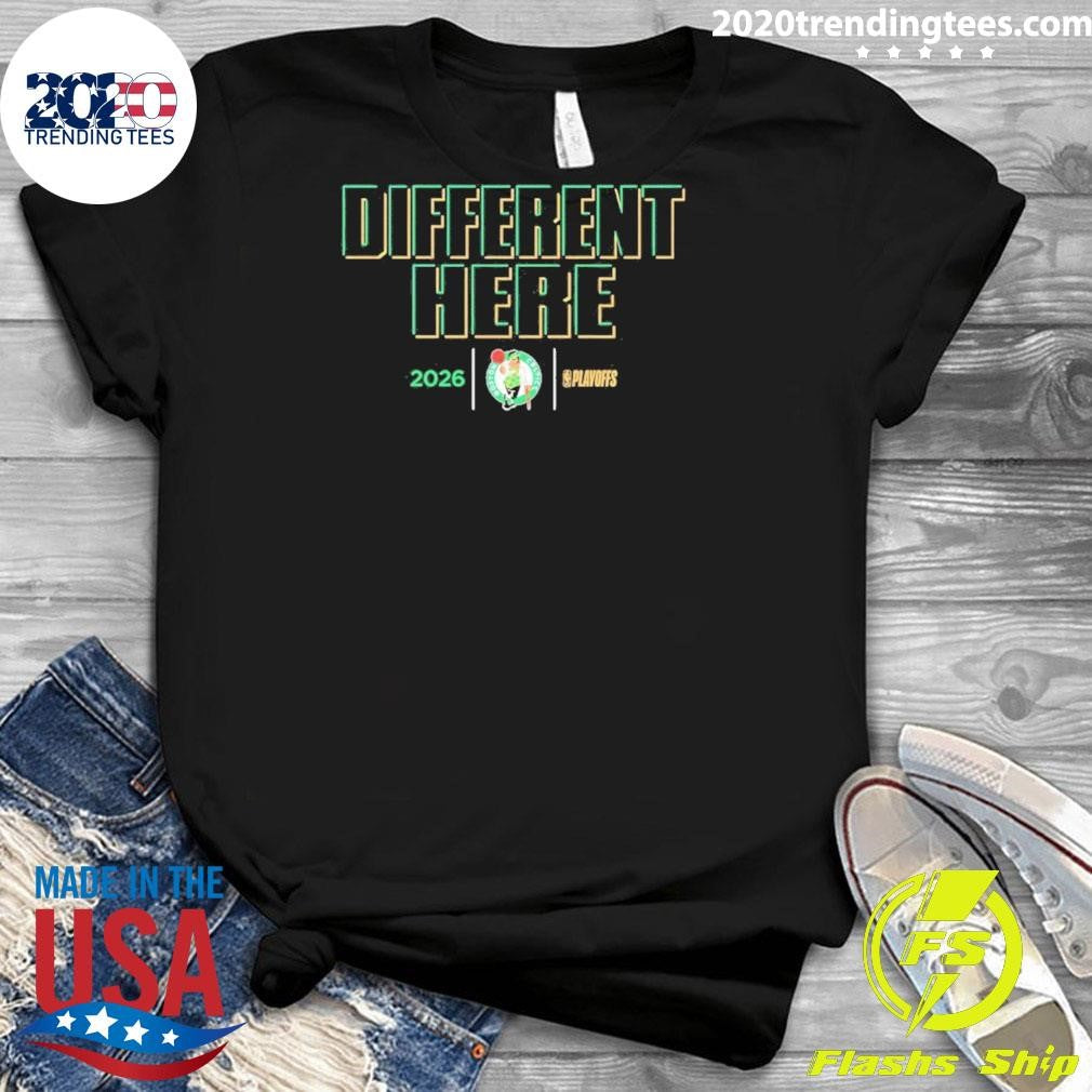 Boston Celtics Different Here 2026 Nba Playoffs Shirt
