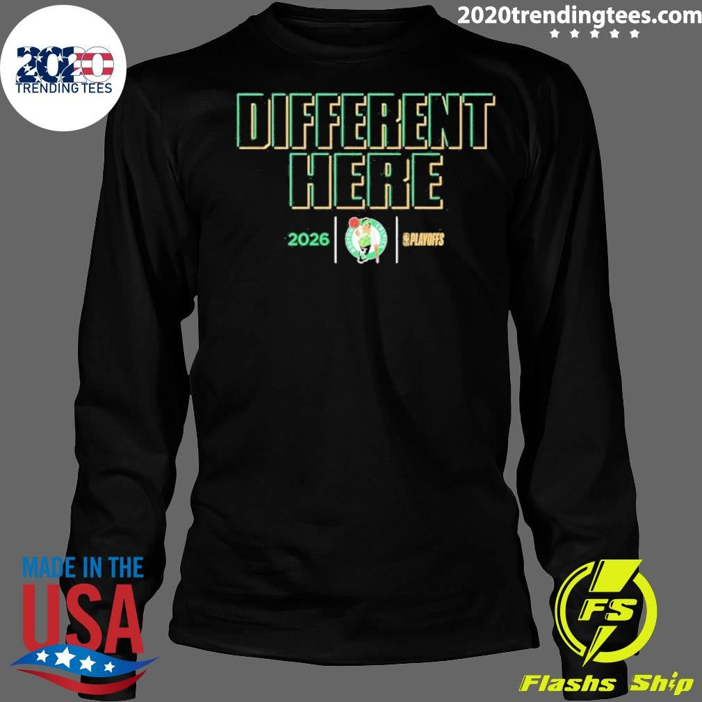 Boston Celtics Different Here 2026 Nba Playoffs Shirt