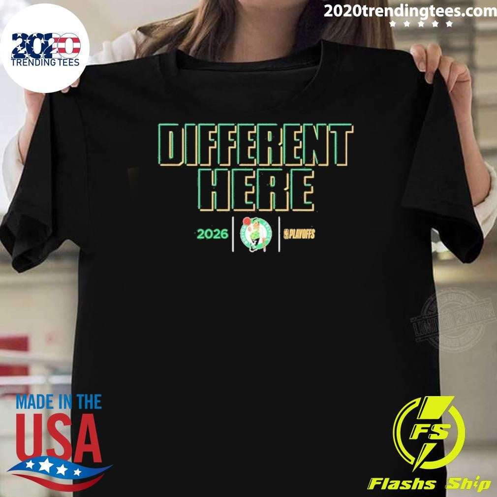 Boston Celtics Different Here 2026 Nba Playoffs Shirt