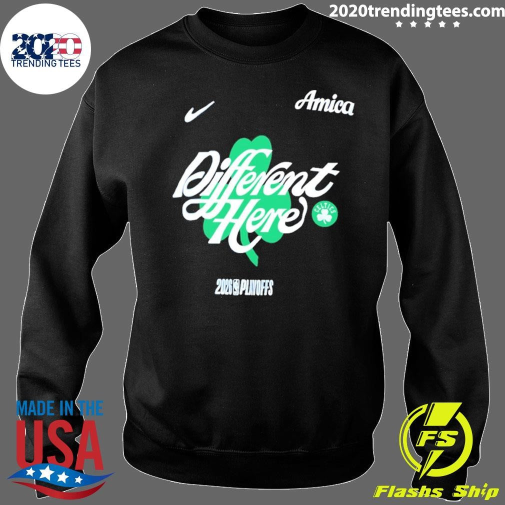 Boston Celtics Different Here 2026 Playoffs Nba Amica Shirt