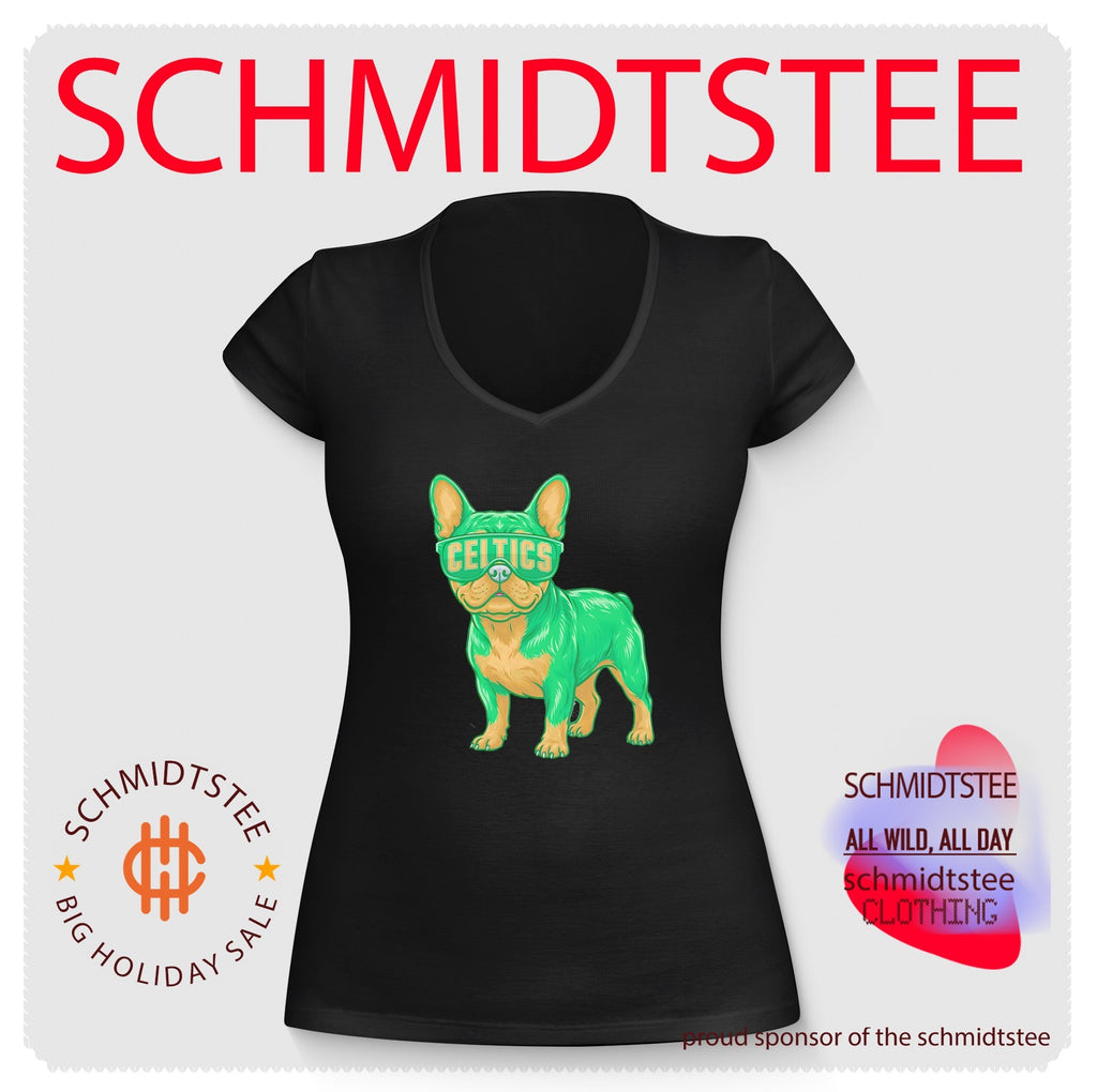 Boston Celtics French Bulldog cartoon shirt