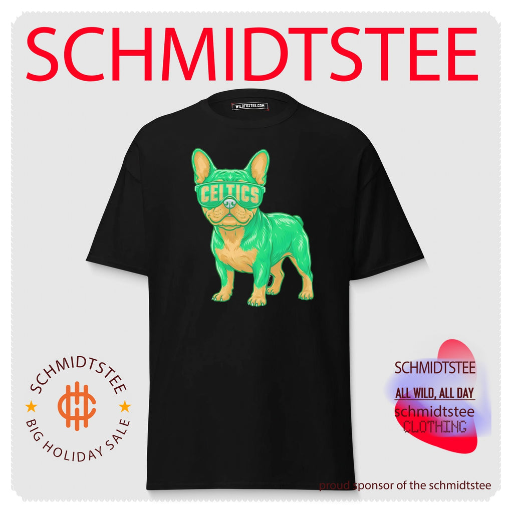 Boston Celtics French Bulldog cartoon shirt