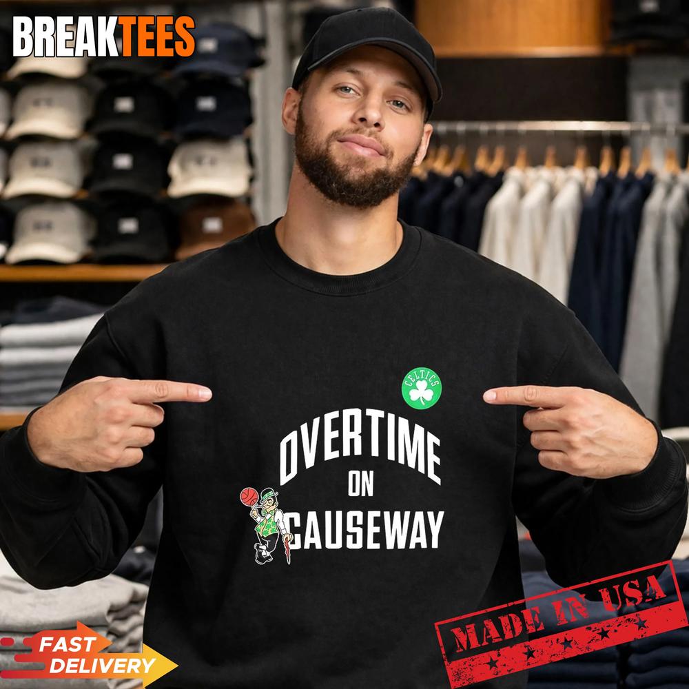Boston Celtics Overtime on Causeway NBA T-Shirt
