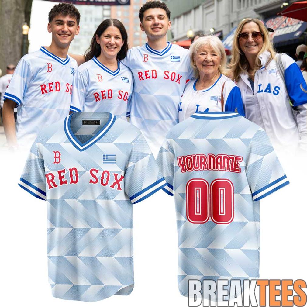 Boston Red Sox Greek American Celebration Night 2026 Custom Jersey