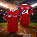Boston Red Sox Heated Rivalry Night Hollander 24 Baseball Jersey