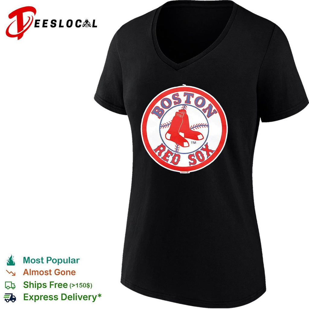 Boston Red Sox classic circle socks vintage baseball logo shirt