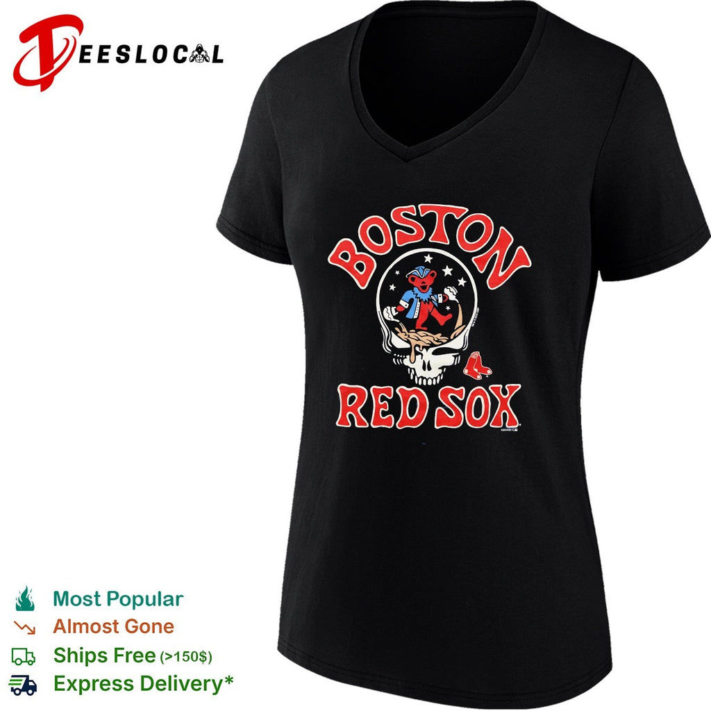 Boston Red Sox x Grateful Dead skull jester MLB graphic shirt