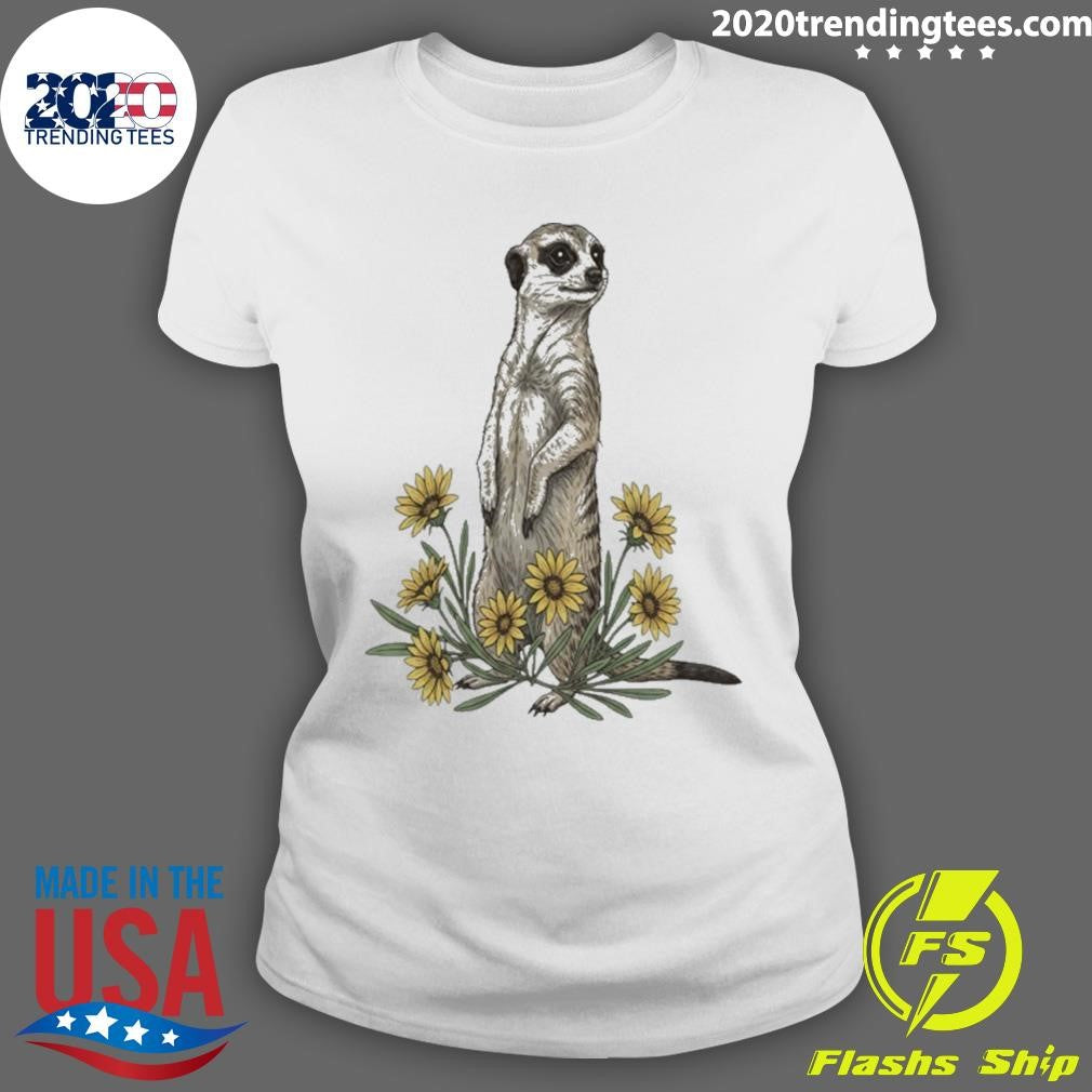 Botanical Meerkat And Daisy Nature Shirt