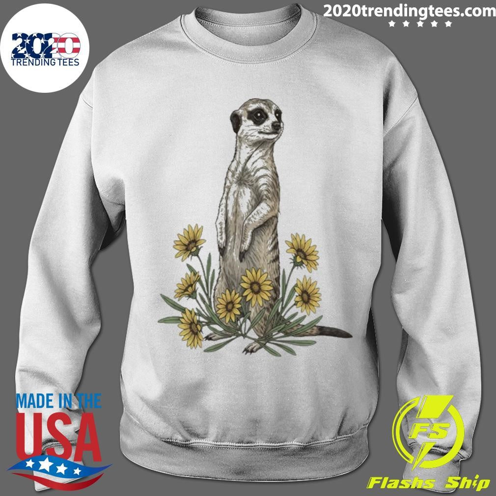 Botanical Meerkat And Daisy Nature Shirt