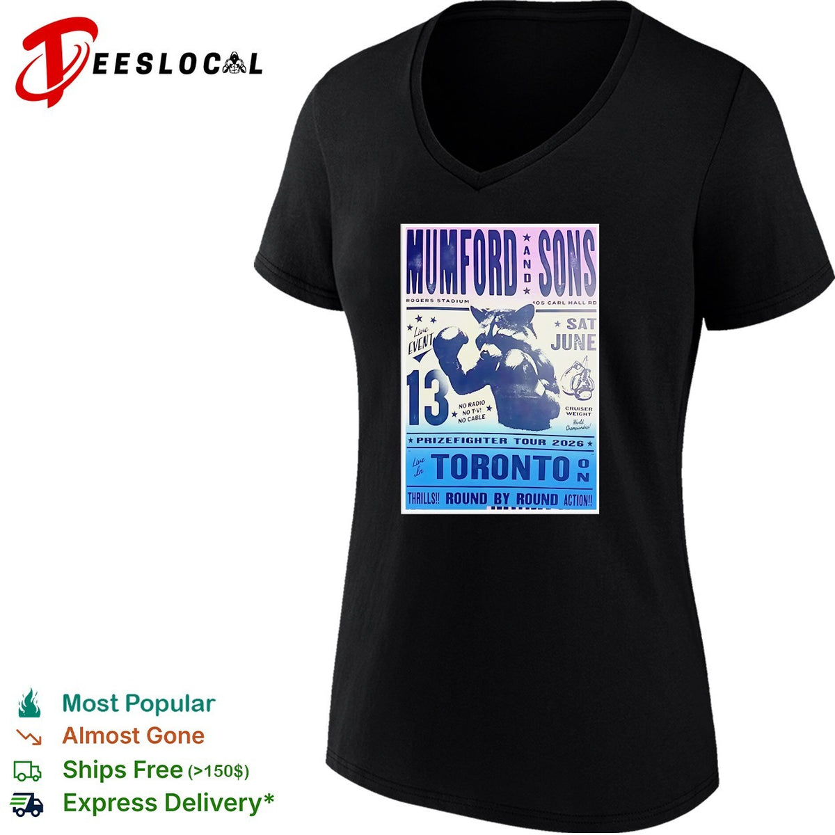 Boxing prizefighter match Toronto Rogers Stadium June 2026 concert framed poster art shirt