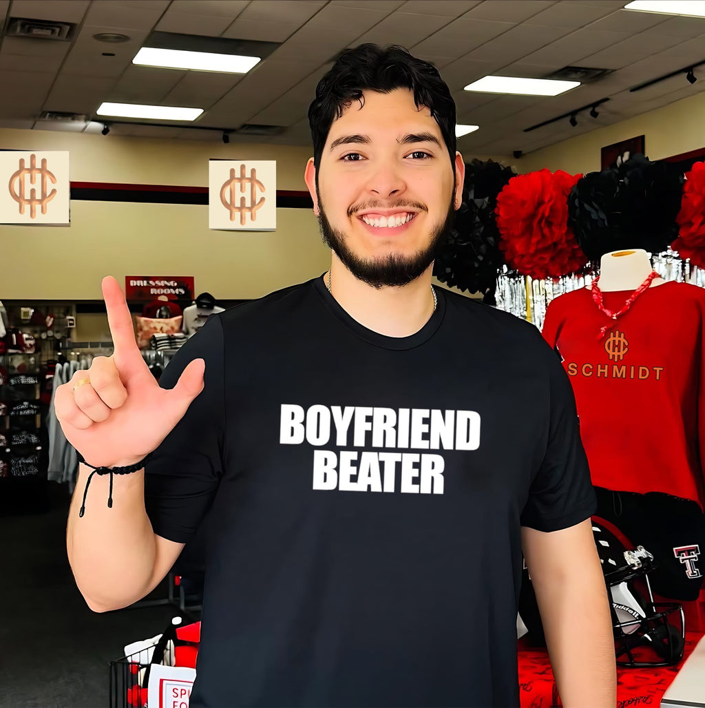 Boyfriend beater text shirt