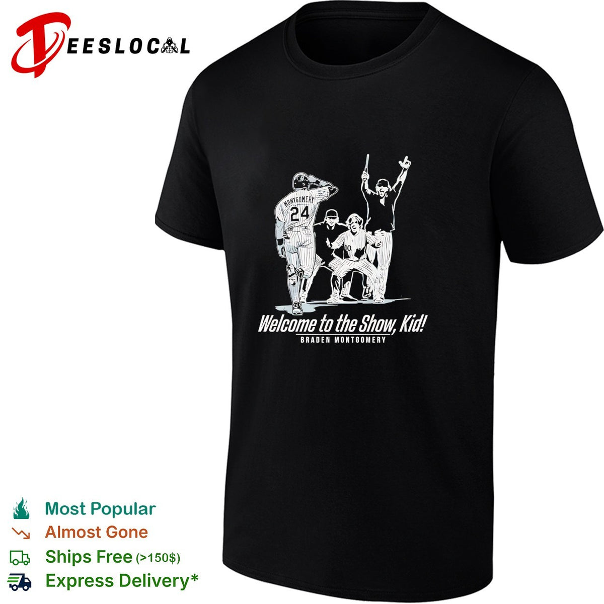 Braden Montgomery welcome to the show kid baseball debut shirt