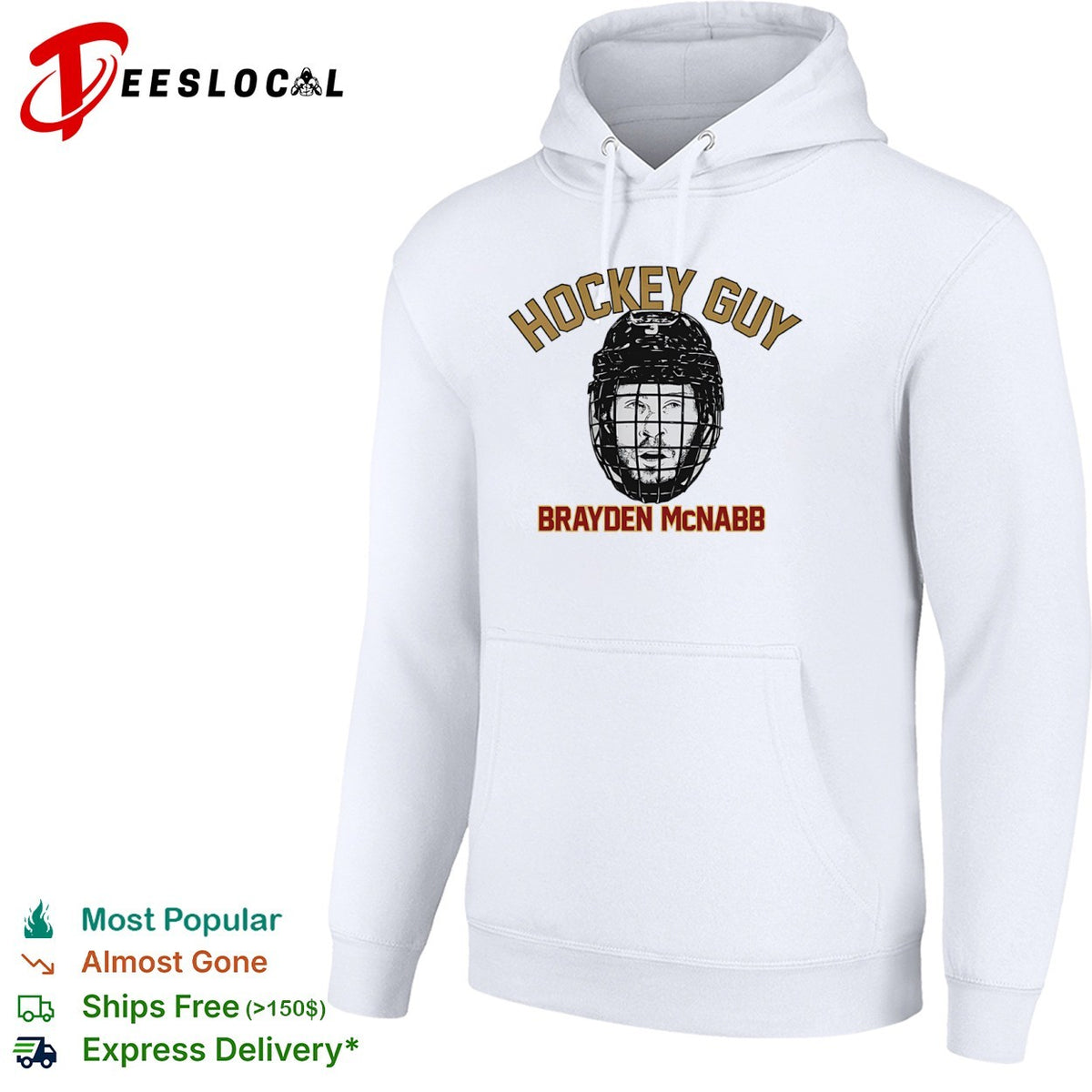 Brayden McNabb Vegas Golden Knights hockey guy face helmet shirt