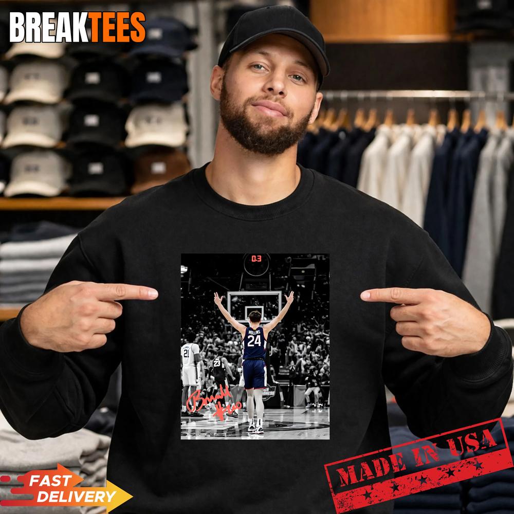 Braylon Mullins #24 Final Four 2026 Vintage Signature T-Shirt