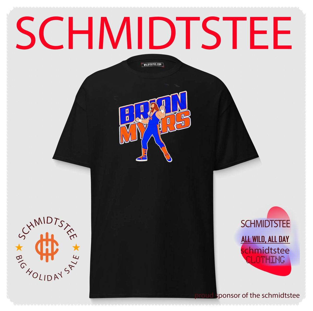 Brian Myers wrestler posing illustration shirt