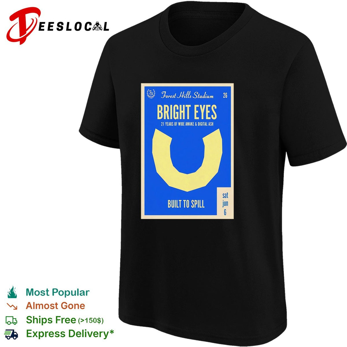 Bright Eyes Forest Hills Stadium 21 Years of Wide Awake and Digital Ash shirt
