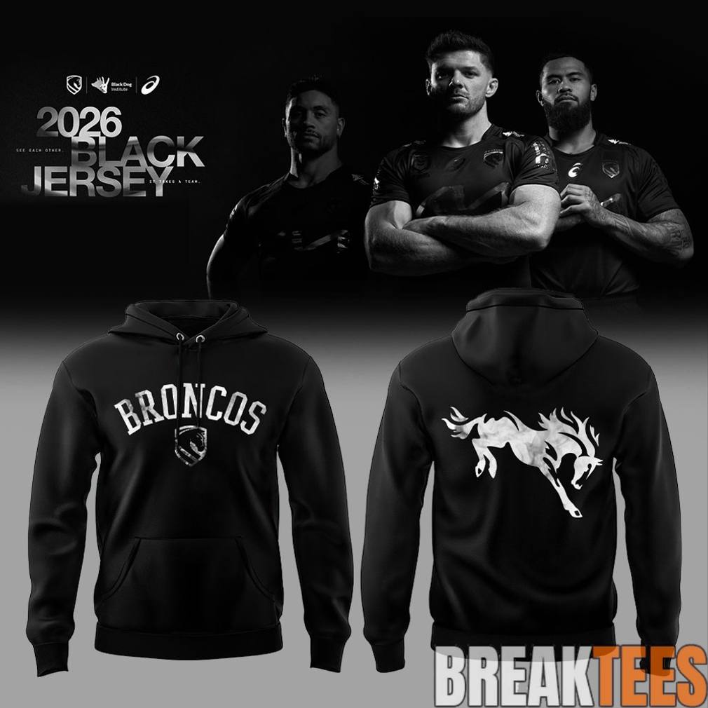 Brisbane Broncos Back In Black Bold Hoodie