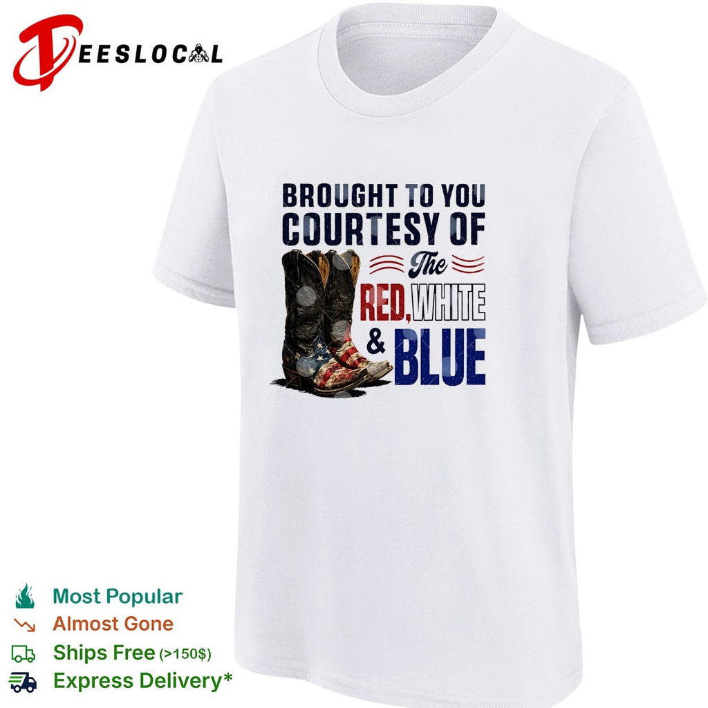 Brought to you courtesy of the Red White and Blue cowboy boots shirt
