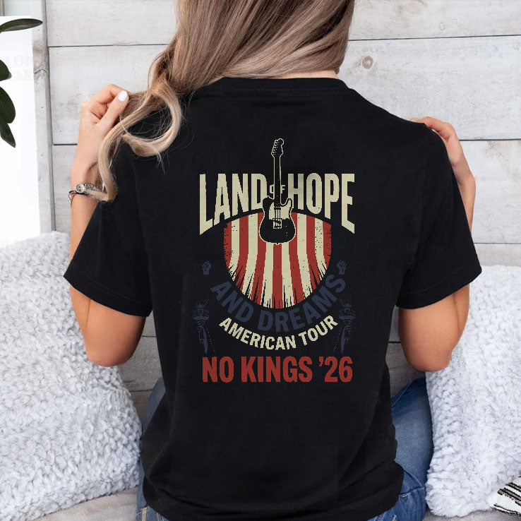 Bruce Springsteen E Street Band Land Of Hope And Dreams American Tour 2026 No Kings Shirt