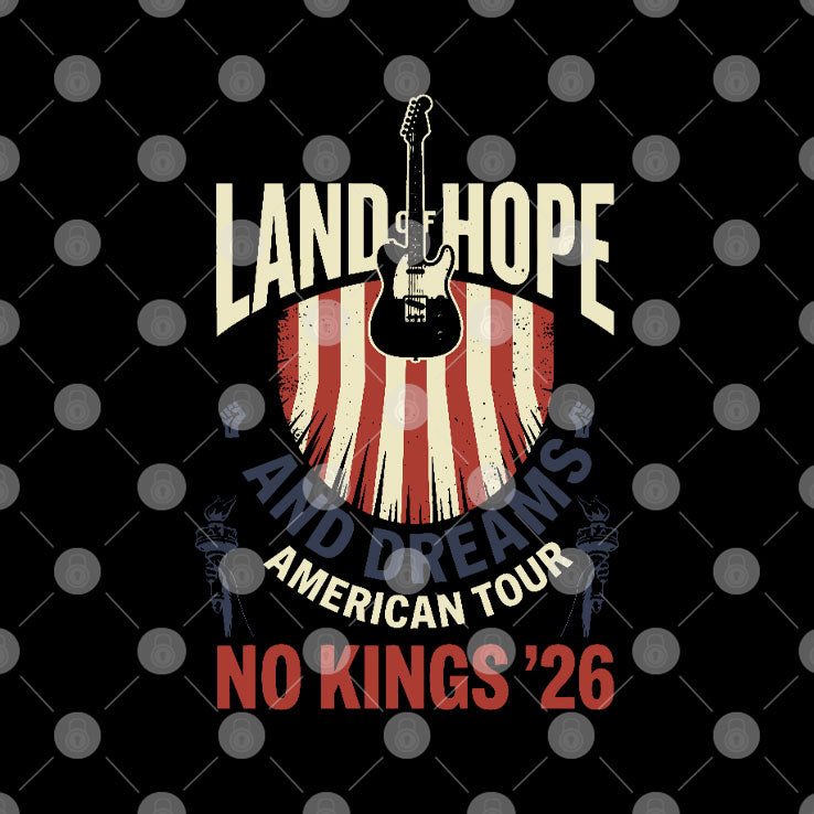 Bruce Springsteen E Street Band Land Of Hope And Dreams American Tour 2026 No Kings Shirt