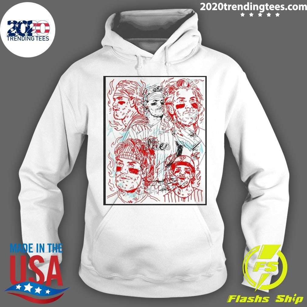 Bryce Harper Philadelphia Phillies Player Sketches Shirt