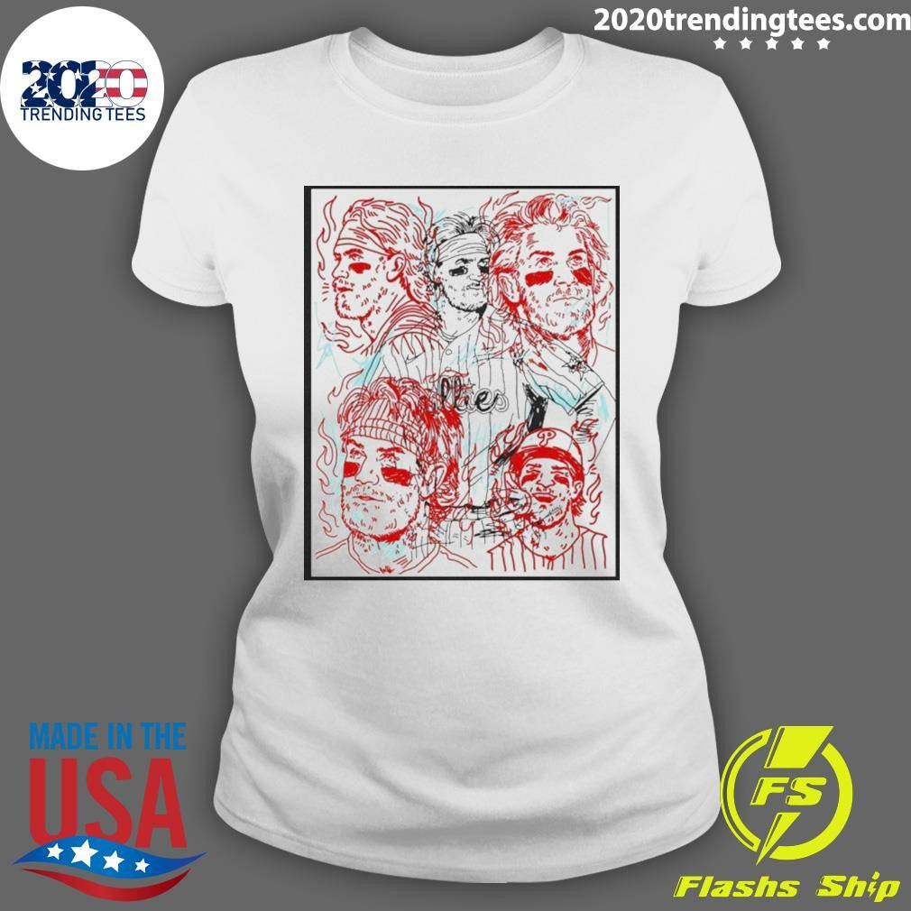Bryce Harper Philadelphia Phillies Player Sketches Shirt