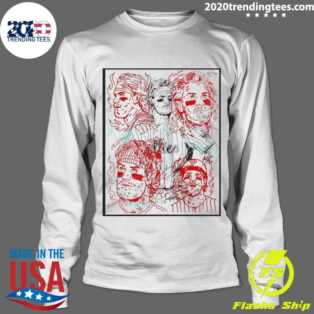Bryce Harper Philadelphia Phillies Player Sketches Shirt