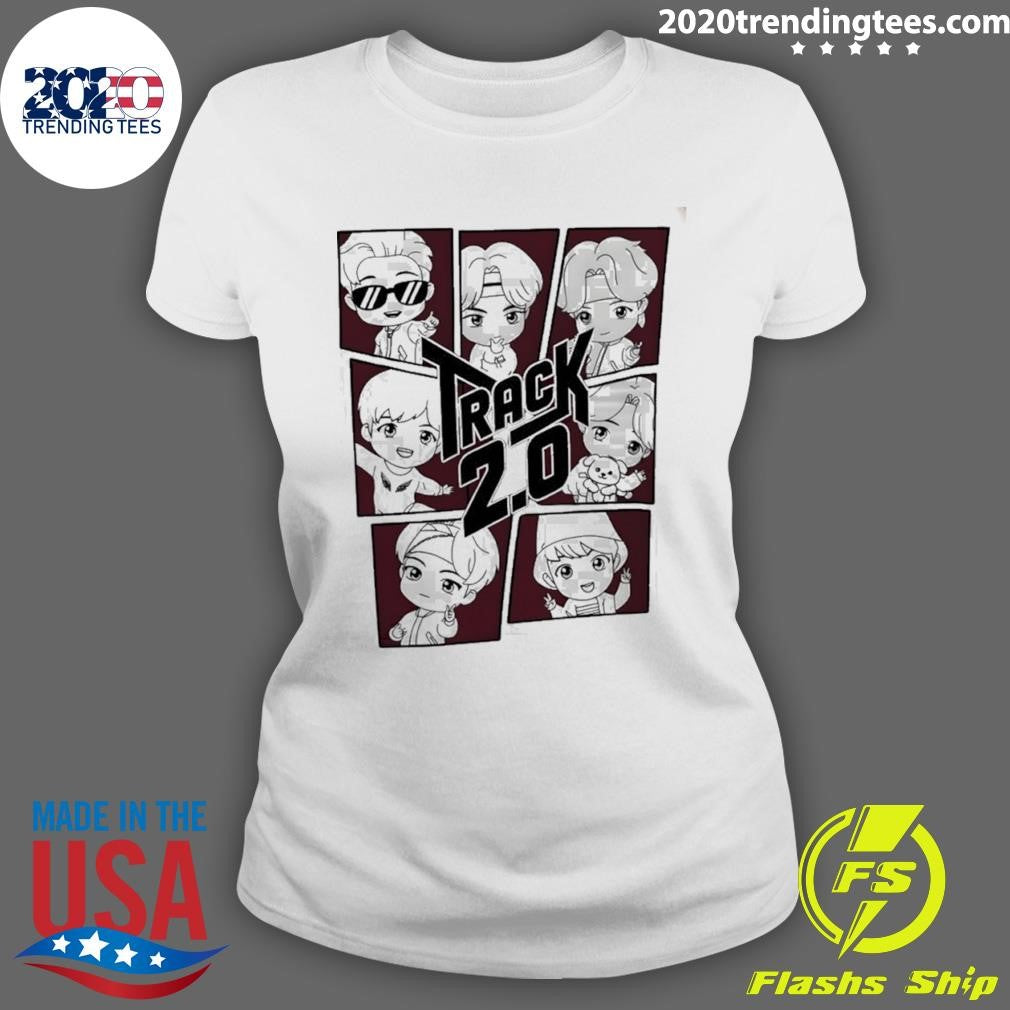 Bts Track 2.0 Chibi Fan Inspired Kpop Graphic Shirt