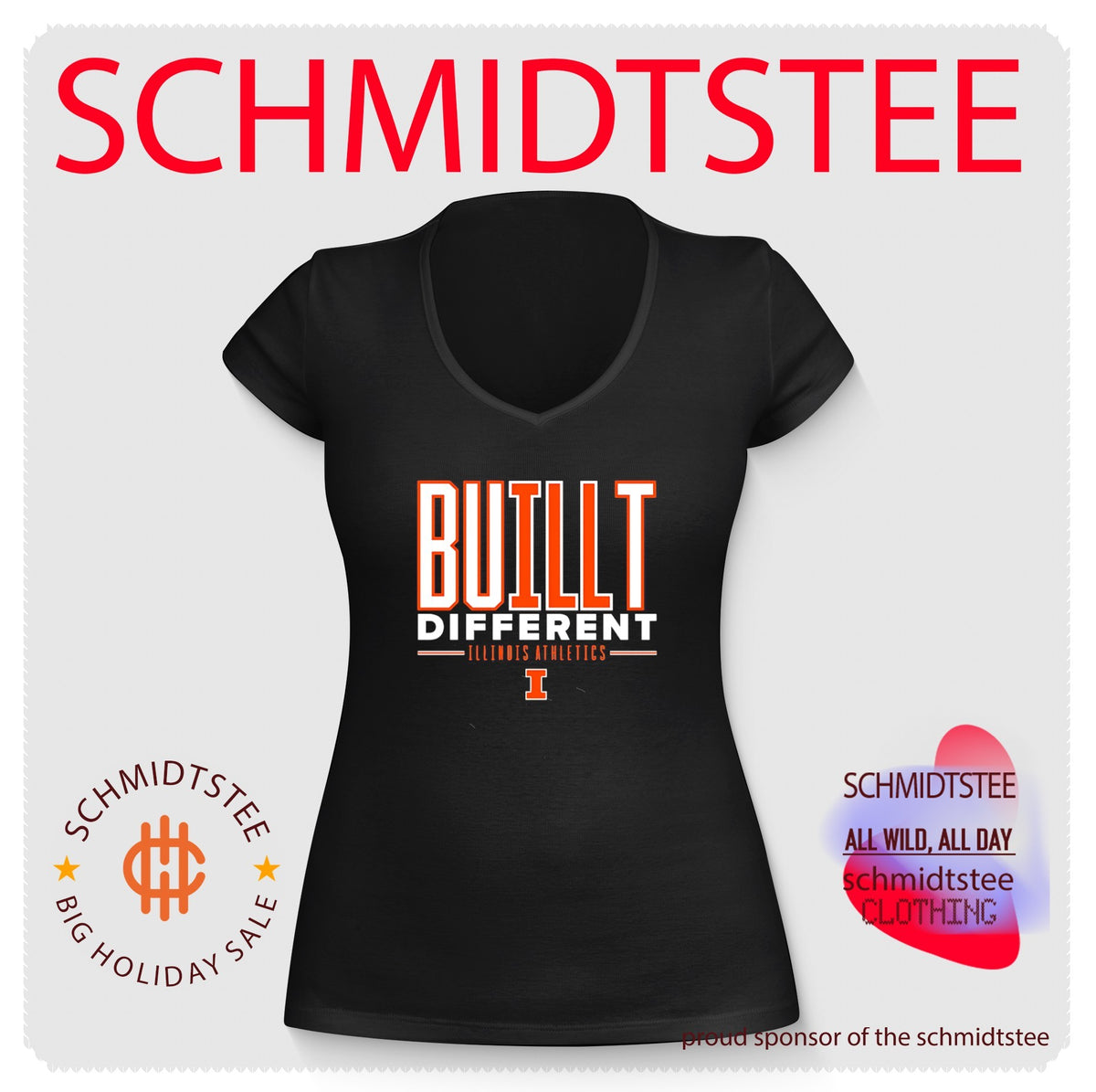 BuILLt Illinois Fighting Illini Different shirt
