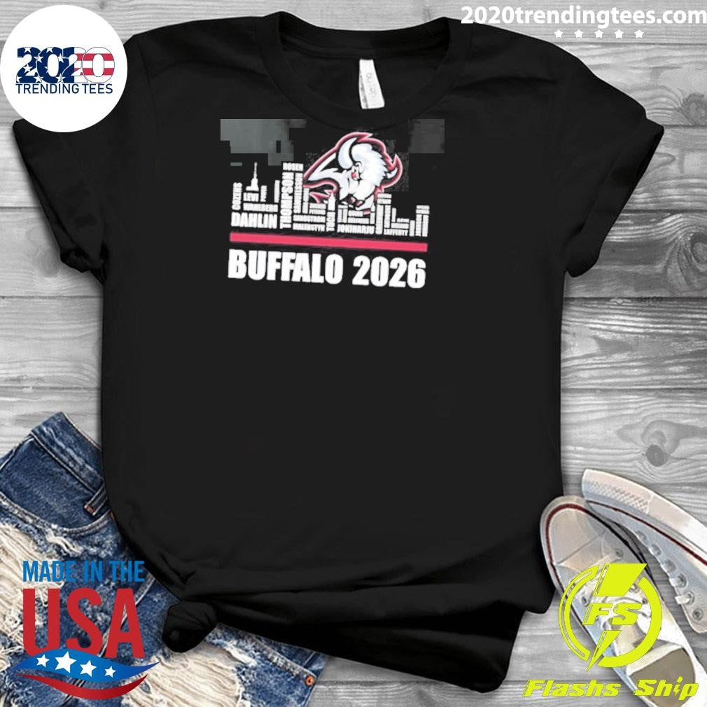 Buffalo Sabers Hockey 2026 Players Names City Skyline Shirt