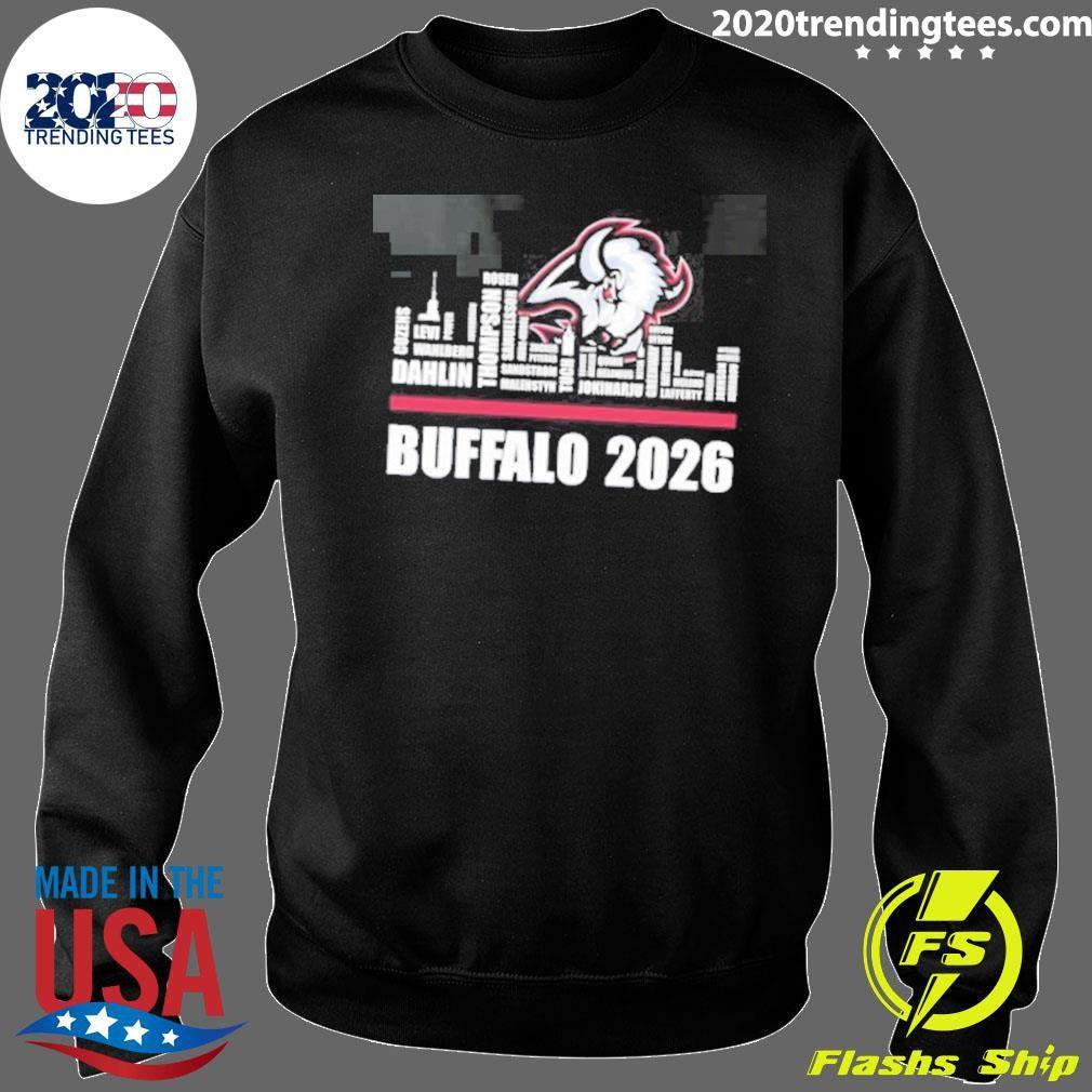 Buffalo Sabers Hockey 2026 Players Names City Skyline Shirt
