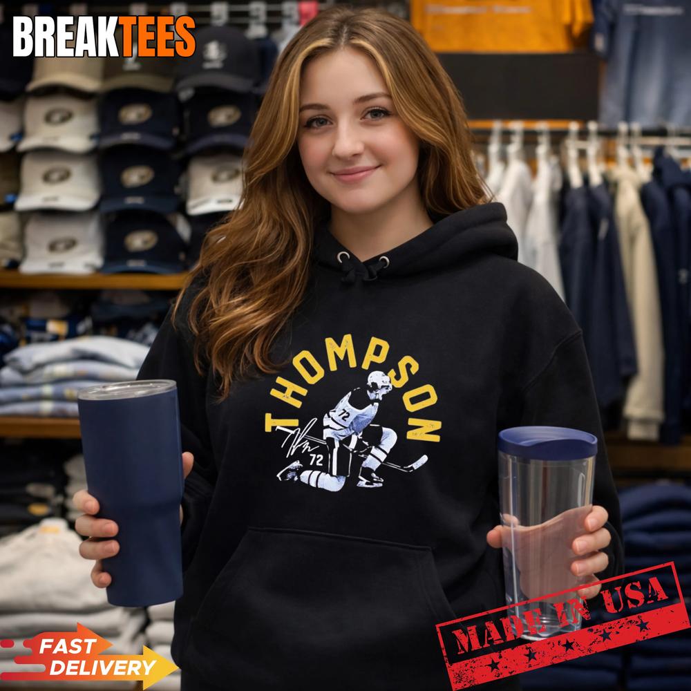 Buffalo Sabres Hockey Tage Thompson Stamp Emblem Signature T-Shirt