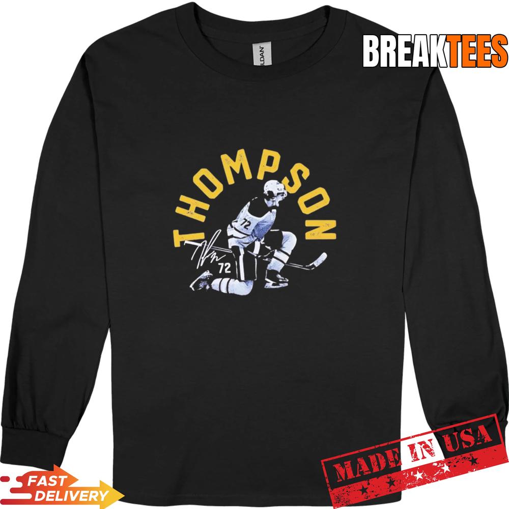 Buffalo Sabres Hockey Tage Thompson Stamp Emblem Signature T-Shirt