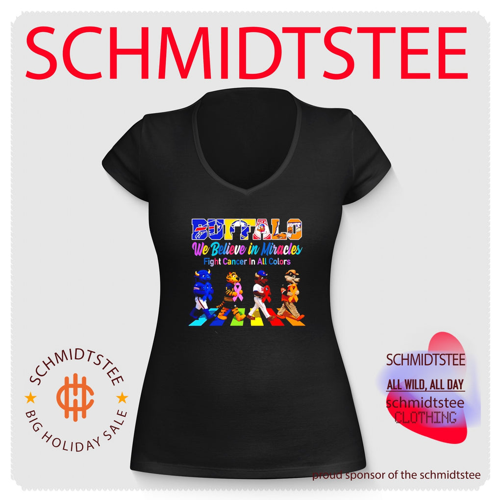 Buffalo Sports We believe in Miracles fight cancer on all color abbey road shirt