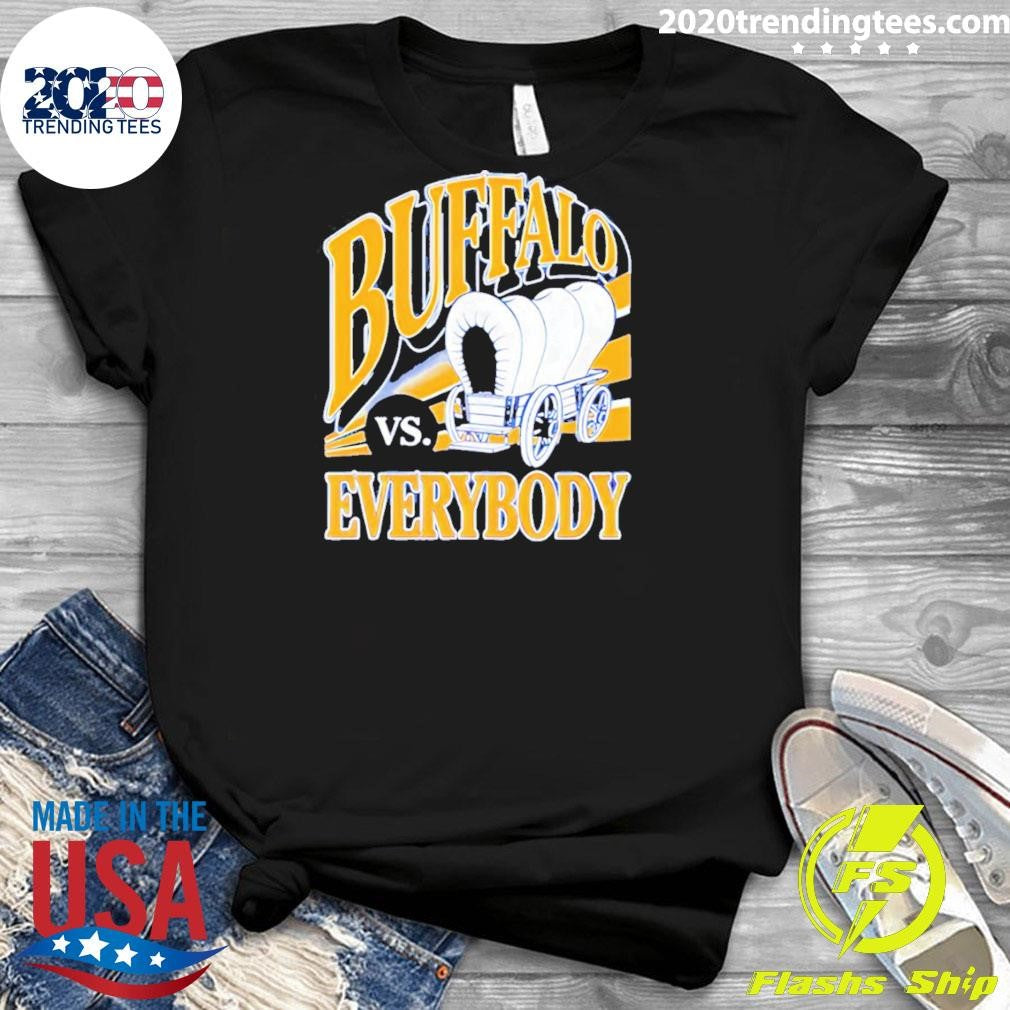 Buffalo Vs Everybody Covered Wagon Retro Shirt