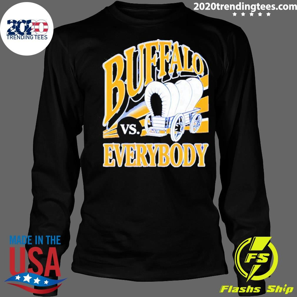 Buffalo Vs Everybody Covered Wagon Retro Shirt