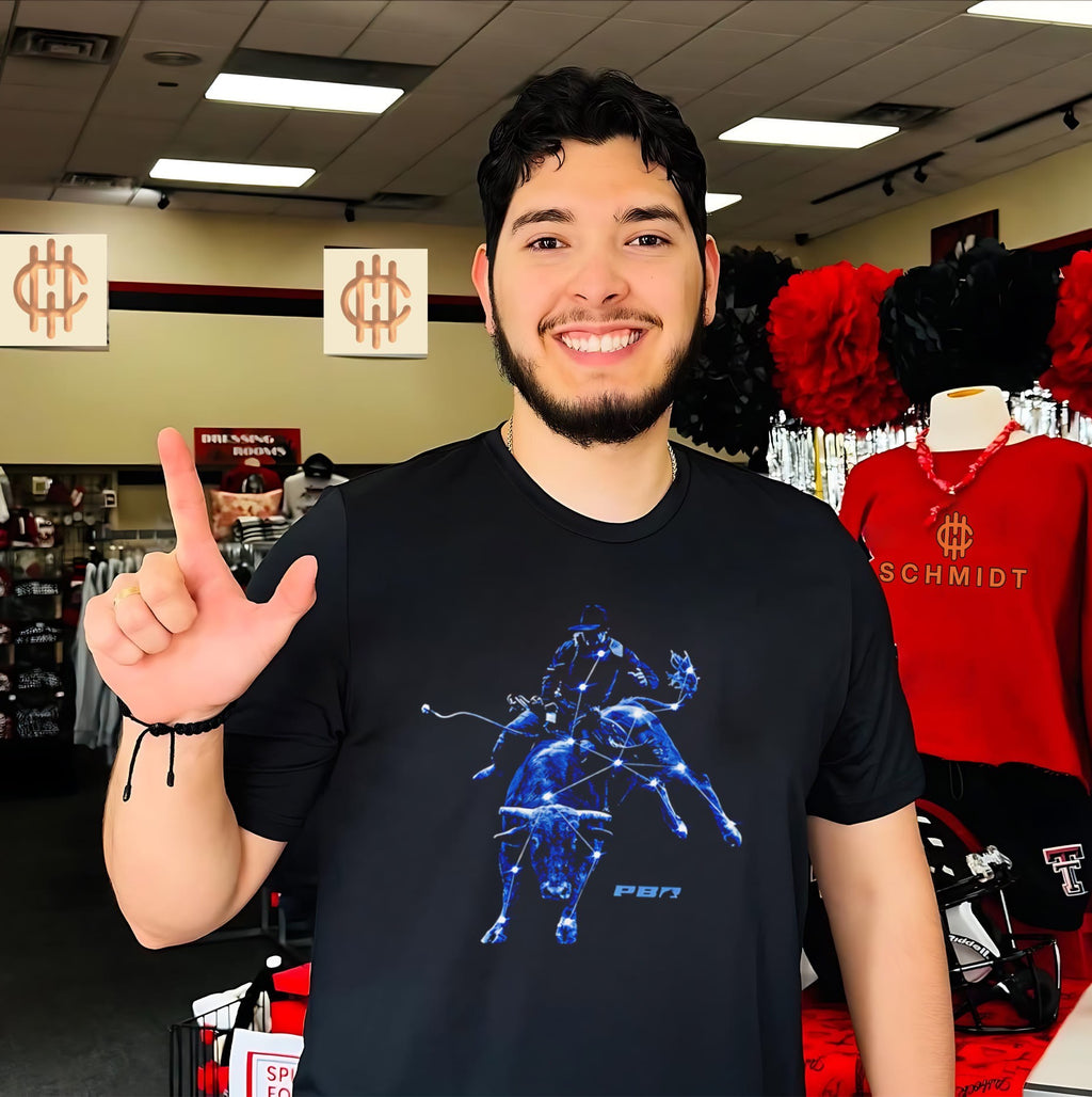 Bull Rider PBR Space Cowboy graphic shirt