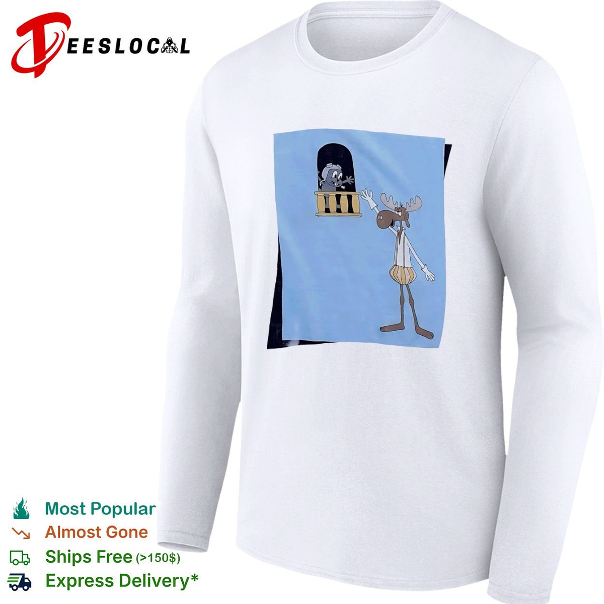 Bullwinkle J Moose and Rocket J Squirrel The Adventures of Rocky and Bullwinkle shirt