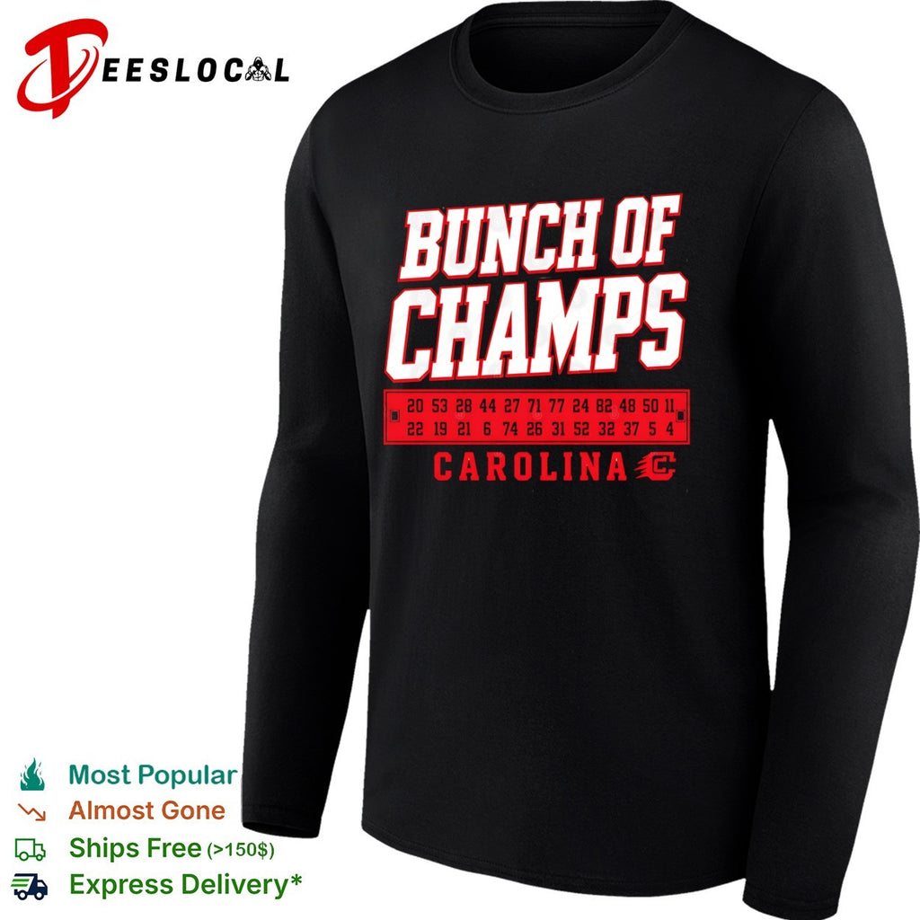 Bunch of Champs Carolina Hurricanes Roster Numbers shirt